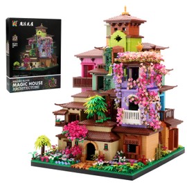 Kurimiaro Architecture Cherry Blossom Villa Tree House Micro Building Blocks Set for Adults 14+ 7080PCS, Flower House Creative Collectible Models