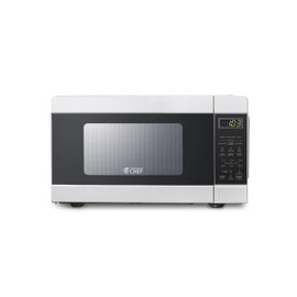 Commercial CHEF CHM990W 900 Watt Counter Top Microwave Oven, 0.9 Cubic Feet, White Cabinet