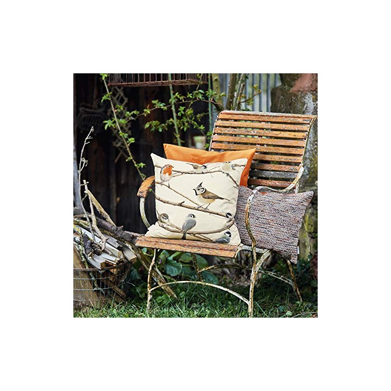 APELT Cushion Cover Winter World Cotton Birds Size 46 x