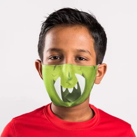 Puckator Reusable Face Covering-Non Medical-Size Small Twin Pack (Green Monster) Mask, Multi Colour, One