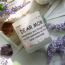 HUAN XI Gifts for Mom from Daughter Son -Mothers Day Gifts,Funny Mom Birthday Gifts,Mom,Stepmothers,New Mom,Expect Mom for Candle Gift,10oz Soy Wax,Lavender Scent.