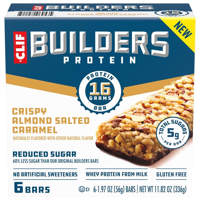 CLIF BUILDERS Protein Bars - Crispy Almond Salted Caramel -