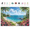 Summer Hawaiian Beach Backdrop Tropical Backdrop 10x8ft