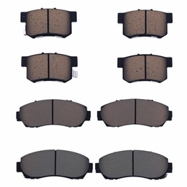 WEPUMP Front Ceramic Rear Semi-Metal Brake Pads Sets Fit For Honda Accord Crosstour 2011,For Honda Crosstour 2012-2015,For Honda CR-V 2012-2016