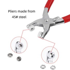 120 juegos de botones de presión de punta de metal, sujetadores de colores mezclados, pernos de presión con alicates de sujeción, herramienta de ajuste, para el hogar, la costura y la artesanía