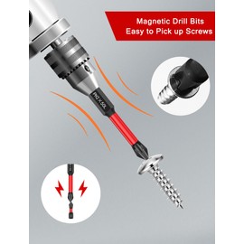 Aseboy Magnetic Screwdriver Bit Set PH2, 6-Pack (1–6 Inch), Cross Head, S2 Alloy Steel, Anti-Slip, for Wood, Metal, Plastic, Electric & Impact Drills