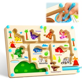 Yistoi Magnetic Game Labyrinth, Montessori Toy 2-6 Years, Motor Skills Toy 2 Years, Suitable Colour Matching Learning Counting Puzzles Sorting Boards, Birthday Gift for Girls and Boys