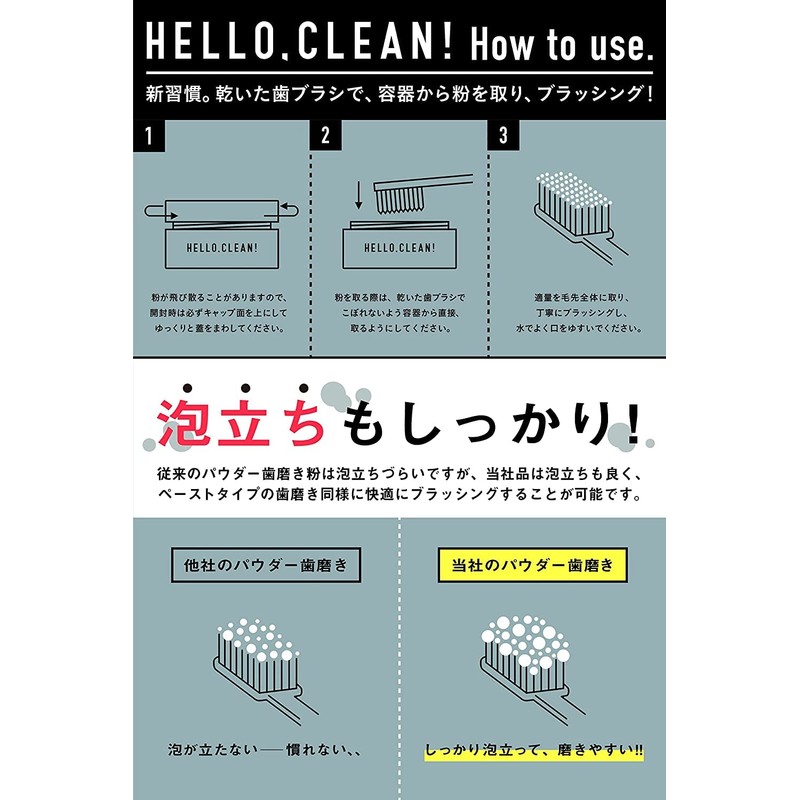 HELLO,CLEAN! Whitening Toothpaste, Toothpaste, Toothpaste, Home Whitening, Hello Clean (Mint