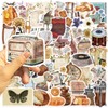 50Pcs Vintage Stickers Pack, Retr Cafe Retro Music Stickers for