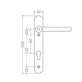 Schlosser Technik Ultra UPVC Door Handle Spring, 92PZ, 122mm Bolt centres, Double Glazing, Pair, White
