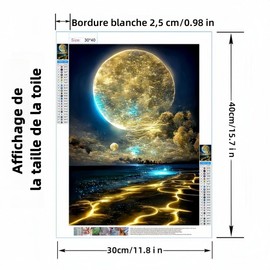 YUAN NIAN Pack of 4 5D Diamond Painting Adults, Diamond Painting Set, Diamond Painting (30 x 40 cm), DIY Diamond Painting Pictures, Suitable for Living Room and Bedroom Decoration
