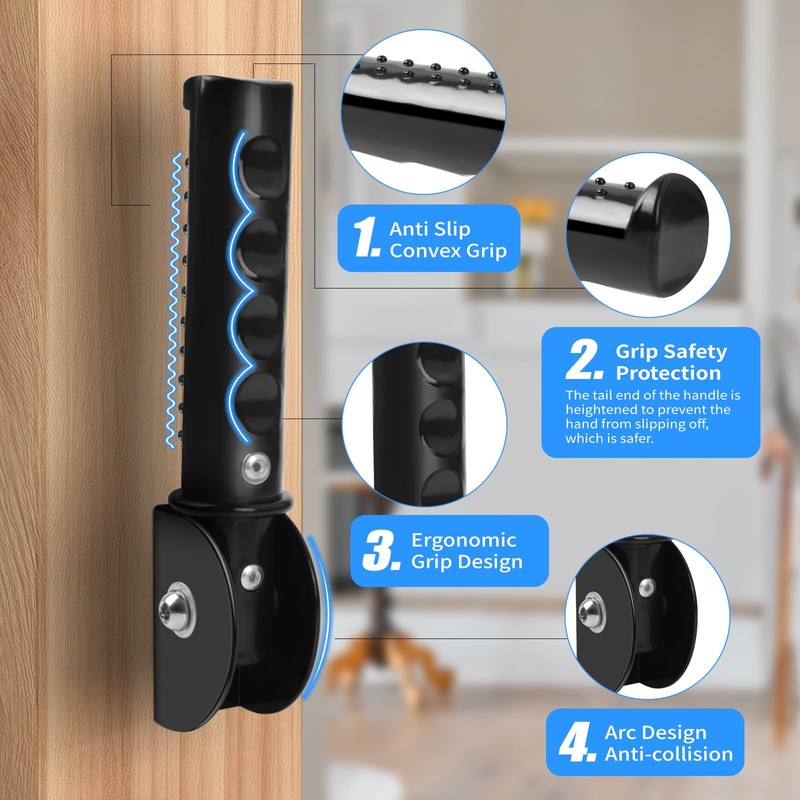 Flip Up Grab Bar for Doorway,Door Assistant Support Grip Handle,Wall