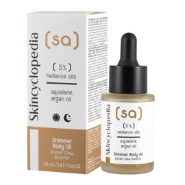 Skincyclopedia Shimmer Body Oil, Körperöl mit Squalan und Arganöl, Golden Glow Booster, Hautöl für den Körper, 30ml