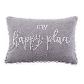 Levtex Home - Pippa - Decorative Pillow (12 x 24in.) - Beach - Grey and White