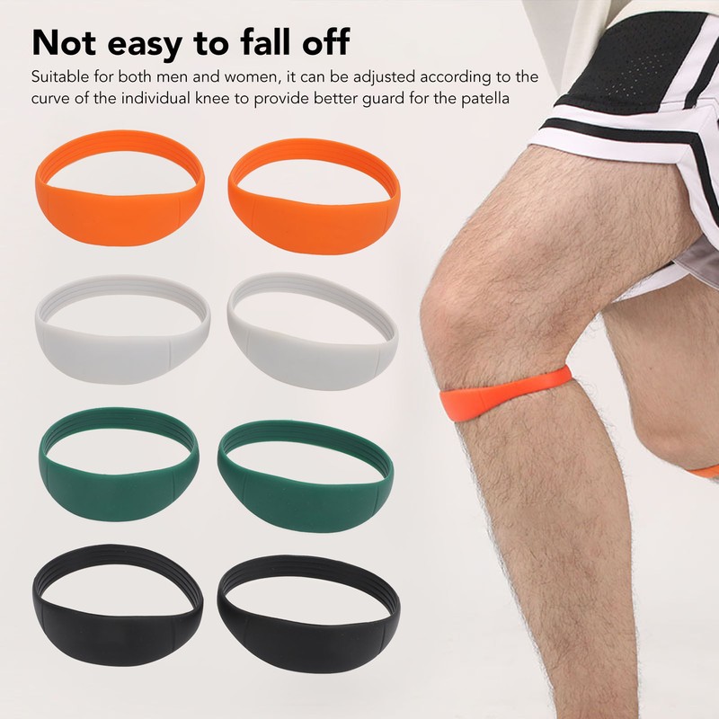 2PCS Patella Knee Support Strap Silicone Patella Tendon Stabilizer Band