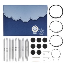 KnitPro Nova Deluxe Interchangeable Needle Tips Set 5 Inches (13 cm) 8 Sizes (3.5 mm to 8 mm)