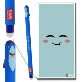Tinte Ink Legami Erasable Pens FULL RANGE Including Gift Envelope! - Choose Cute Design! (Shark)