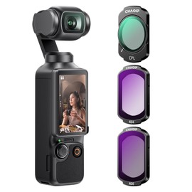 CHAOIP ND & CPL Filter Set for DJI Osmo Pocket 3 (3-Pack), Magnetic ND4 ND8 CPL Neutral Density and Polarizer Filters, Multi-Layer Coated HD Optical Glass, Compatible with Pocket 3 Creator Combo