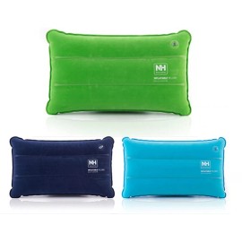 Unbranded Outdoor Camping Pillow Inflatable Fabric Feel Head Cushion Travel HikingSurvival - Lime Green