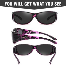 DUCO Wraparound Fitover Glasses Polarized Wear Over Sunglasses for Men Women UV Protection Sun Glasses Driving 8953