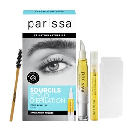 Parissa Brow Waxing Pen | Precise Eyebrow Shaping, Mess-Free Application & Coarse Hair Removal | At-Home Brow Wax Kit with 20 Strips, Brow Brush with Post-Wax Ultra Soothe Oil | 4.5 ml (0.15 Fl Oz)