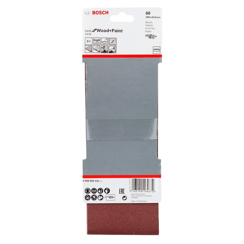 Bosch 3x X440 Best for Wood and Paint Sanding Belt