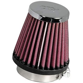 K&N Filtro de Aire Universal Flujo Original Rendimiento Premium Diámetro Brida 1.9375 Pulgadas Altura 3 Pulgadas Negro Rojo RC-1060