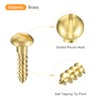 sourcing map Wood Screws M4 x 16mm Slotted Round Head