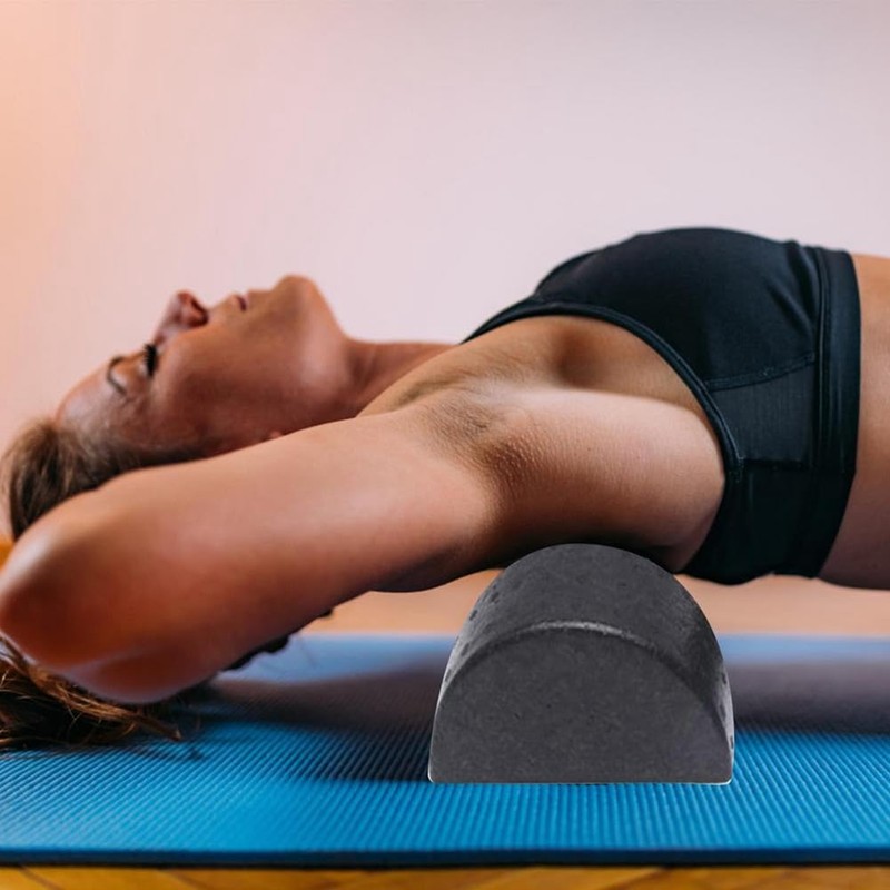 YEHEI Semicircular Yoga Cylinder Fitness Equipment Yoga Foam Roller Black