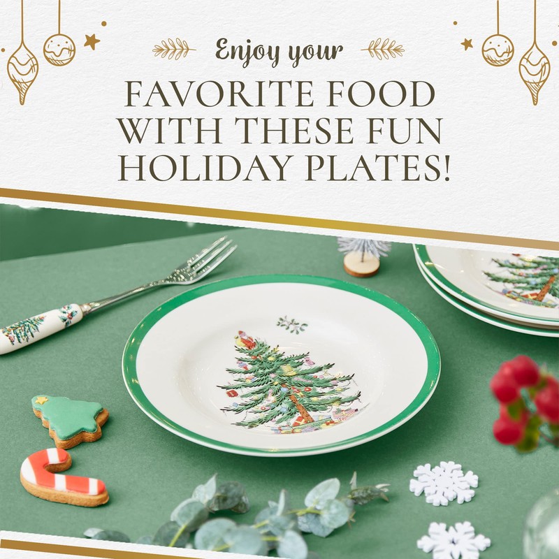 Spode Christmas Tree Salad Plate | Set of 4 Plates