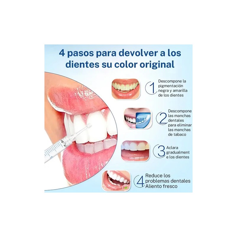 Kit De Blanquear Dientes Lampara Led Gel Dental 7 En