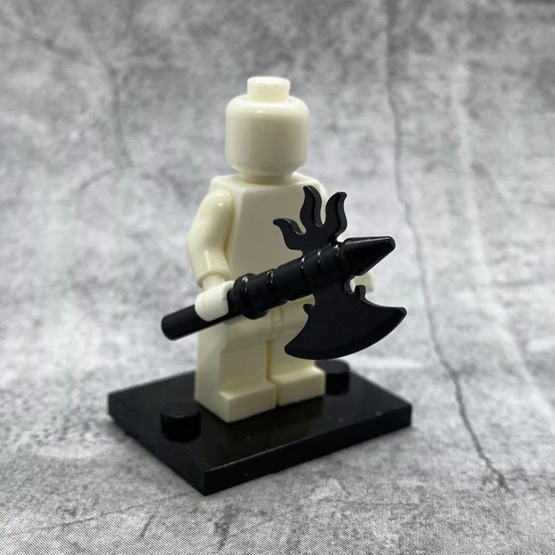 MuseBrickArts 5pack Knight Axe Black Blocks Weapons Accessories for Minifigures
