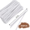 50 Pack White Pipe Cleaners Flexible Strong Suitable for Smoking