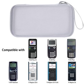 co2CREA Hard Case Compatible with Texas Instruments TI-84 Plus CE/TI-84 Plus/TI-Nspire CX II CAS/TI-Nspire CX II/TI-83 Plus/TI-89 Titanium/TI-85 / TI-86 Color Graphing Calculator, White