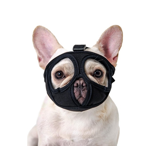 Ohcozzy Short Snout Dog Muzzle with Enlarged Eye Holes, Adjustable