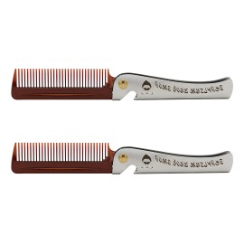 Peine De Polipropileno Con Bolsillo Plegable Para Hombre, 2