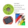 Luz de advertencia solar estroboscópica con base magnética fuerte, LED