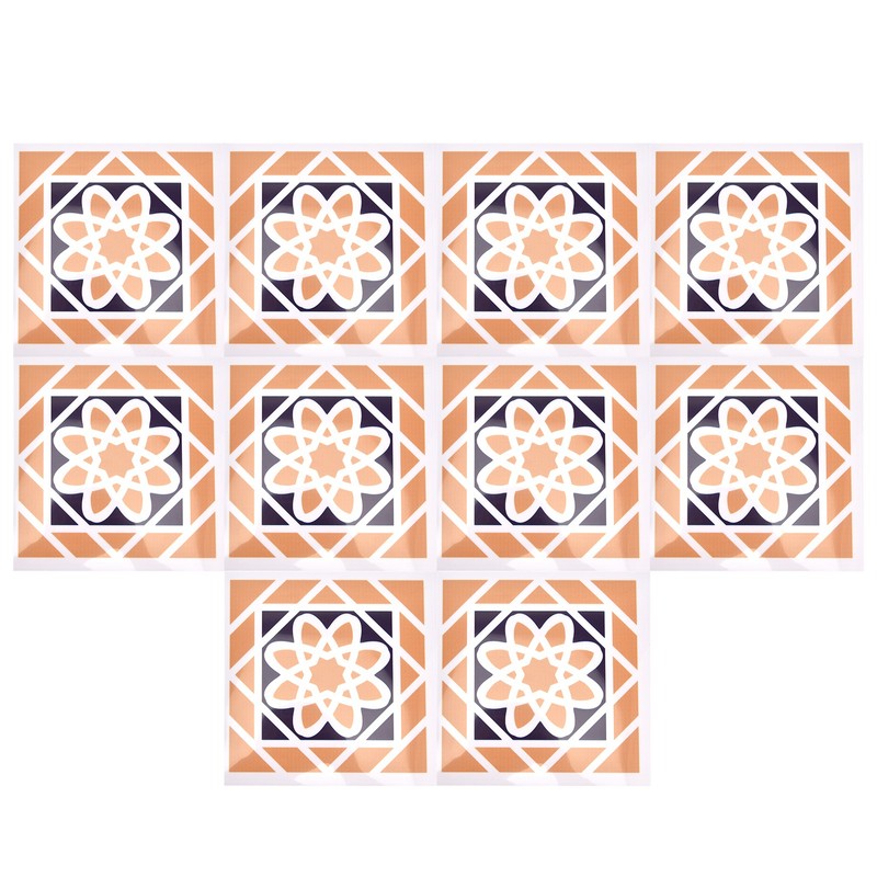 10Pcs set Imitation Ceramic Tile Wall Sticker Waterproof SelfAdhesive Wallpaper