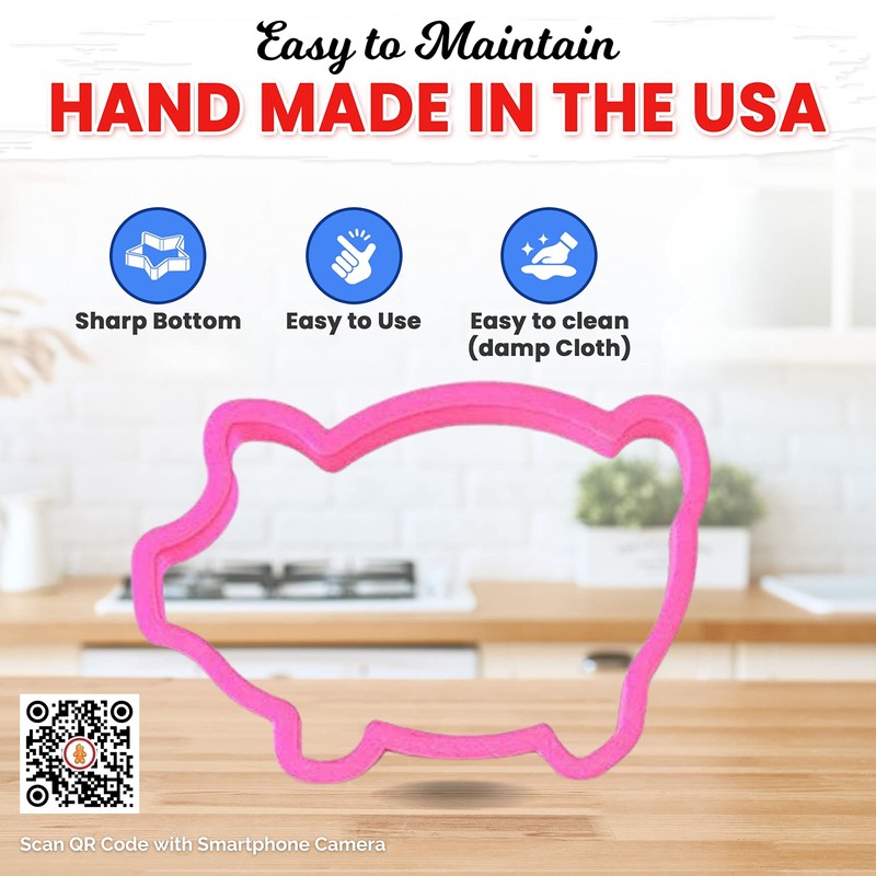 Marranitos Pig Cookie Cutter 5.5 Inch – Made in the