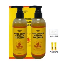 Mommy Care [Mami Care] Asabi Extra Large Capacity / [마미케어] 애사비 특대용량 x + 2매 + 바디스폰지 증정 사과 토닝 광채 클렌저 200ml 2개 + 체험분