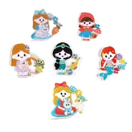 Patch, Applique, Embroidery, Flowers, Kids, Crafts, Girls, Boys, Nursery, Kindergarten, Elementary School, Original, Cute Sticker, Flower (Princess Patch)