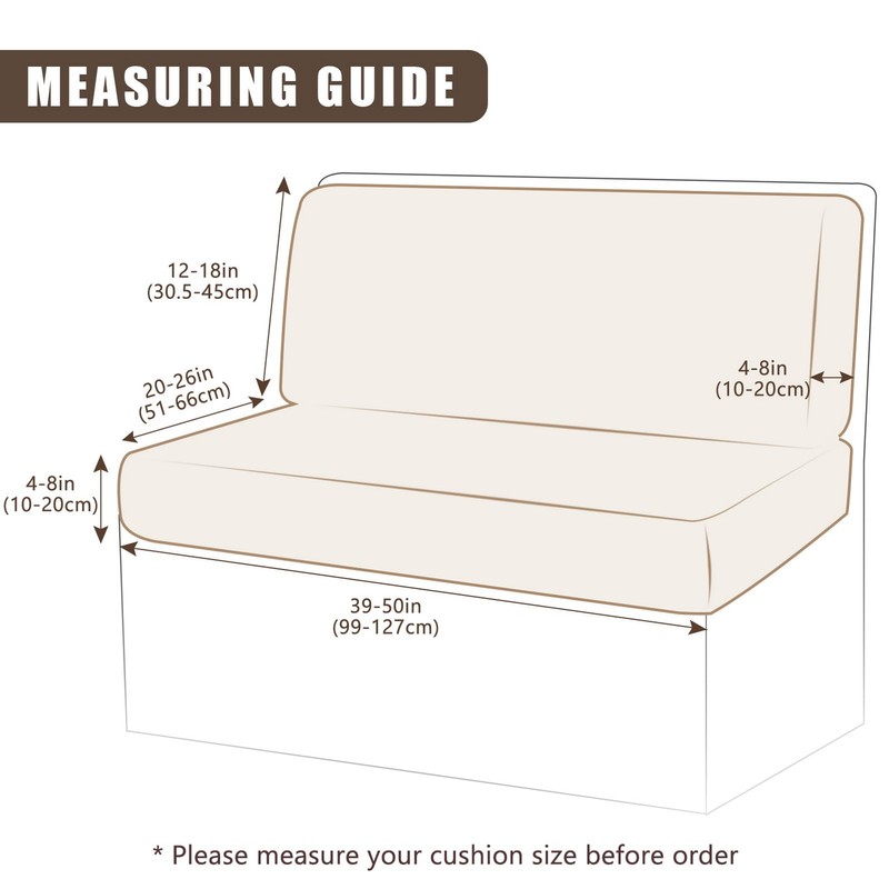 SearchI PU Leather RV Dinette Cushion Covers, Stretch Camper Cushion