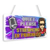 Beenanas Quiet Please On Air Streaming Gamer Door Sign Plaque
