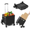 Rolling Foldable Cart with Wheels for Teachers, Trolley Collapsible Utility
