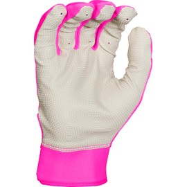 Easton | Fundamental 2.0 Series Fastpitch Softball Batting Gloves | Women's Large | White/Pink