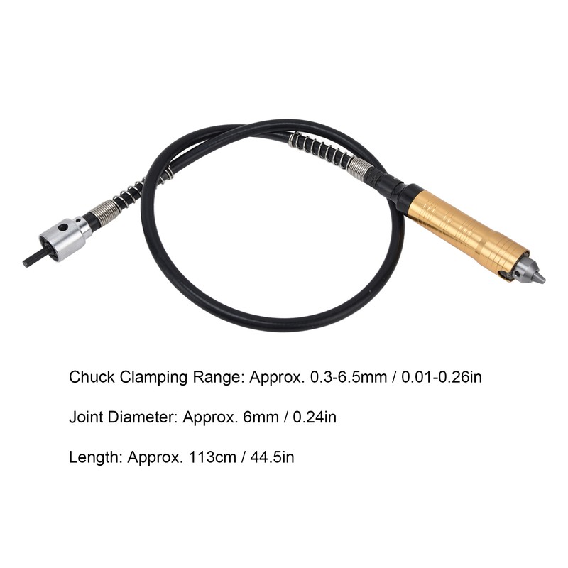 Flex Shaft Extension Chuck Rubber ABS Aluminum Alloy Flexible Shafts