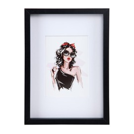 IDEAL TREND Brasil HR-15 Wooden Picture Frame Picture Photo Frame Wall Decoration Collage Poster Colour: Black Format: 21 x 30 cm