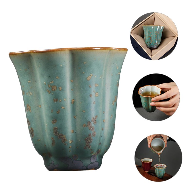 ULTECHNOVO Delicate Ceramics Tea Cup Chinese Hand Cup for Home