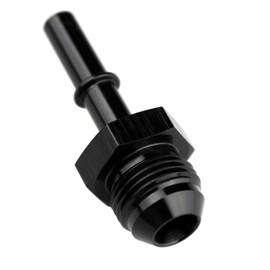 KRD PERFORAMANCE Straight Aluminum 5/16 SAE Quick Connect to 8AN Male Push On EFI Fuel Line Hose Fitting Adapter Connector Black