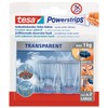 Tesa Powerstrips deco hooks, transparent, for max. 1kg, pack of